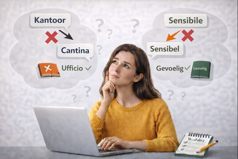 Italiaanse woordenschat wat helpt en wat misleidt